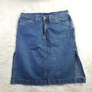 Lucky Brand Blue Denim Midi Skirt